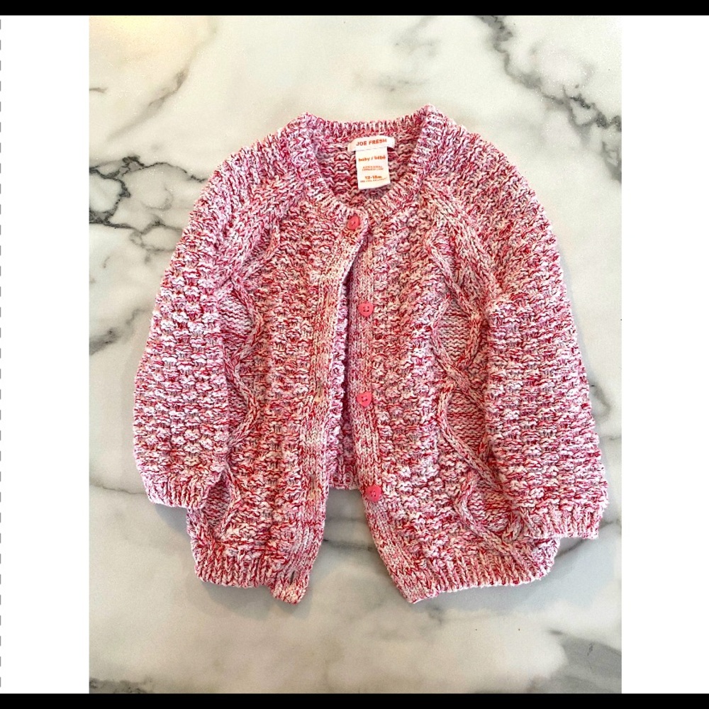 Joe fresh knit baby cardigan 12-18 months